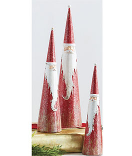 16 Inch Cone Santa, Set of 3 From RAZ Imports