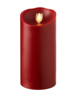 Moving Flame Red Candle Battery Operated 3.5 x 7 Timer - Remote Ready