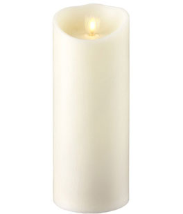 Moving Flame Candle 3.5 x 9 Ivory - Timer - Remote Ready