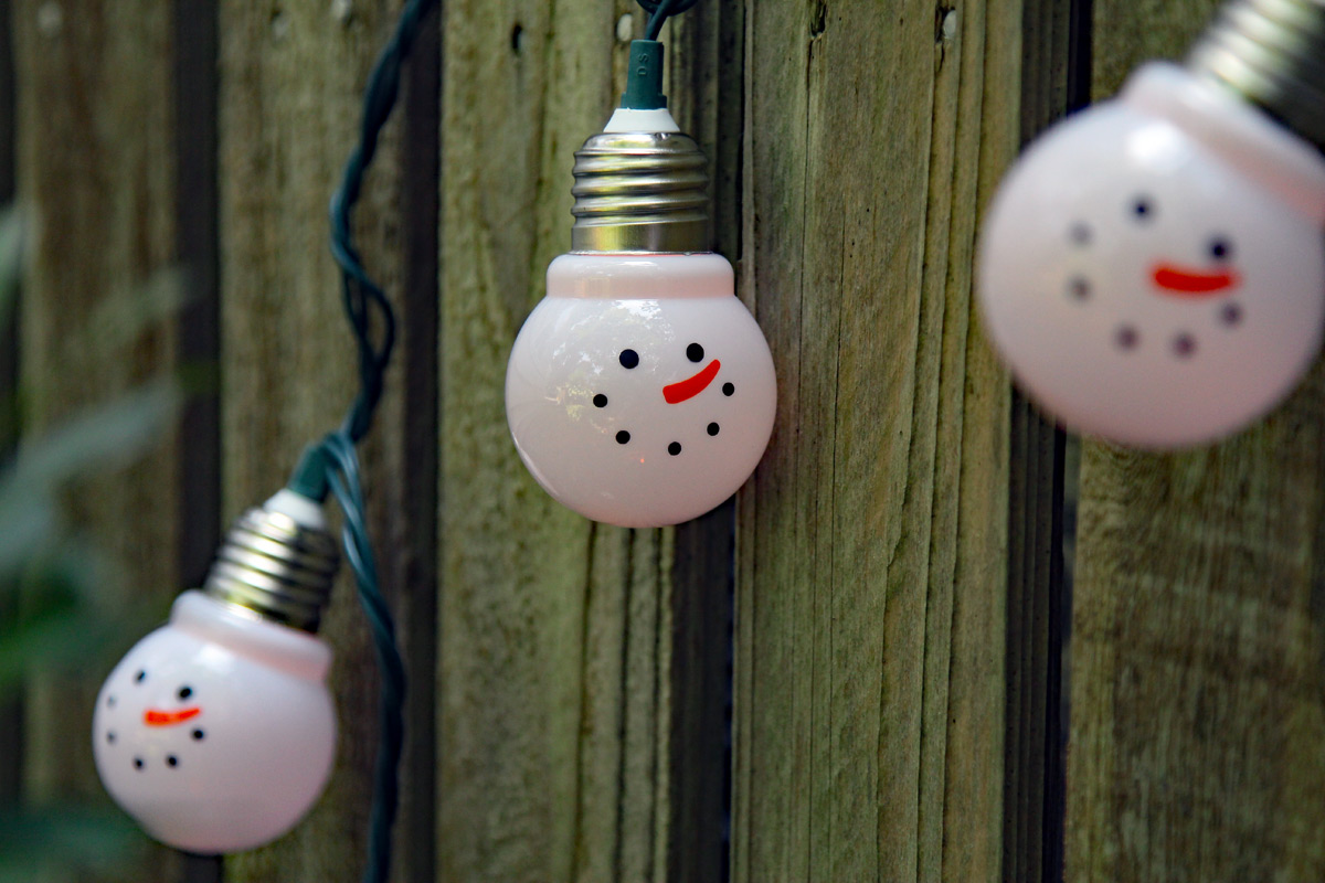  FLAVCHARM Christmas String Lights 10ft 30LEDs Snowman