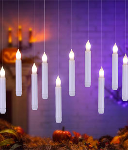 10 Piece Floating Candles Battery Operated With Remote Control Indoor-Outdoor