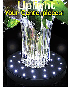 Centerpiece Light Base -  7 Inch  with 23 Bright LED Uplight