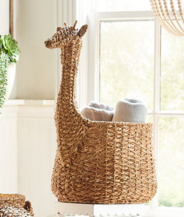 24.75 Inch Giraffe Basket - NEW 2024