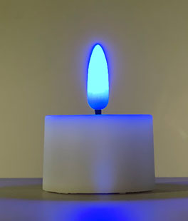 Glowing Wick Flameless Tealights - Blue LED (Set of 12)