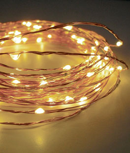 60 Warm White LED String Lights Battery Operated  - 20 Feet with Timer
