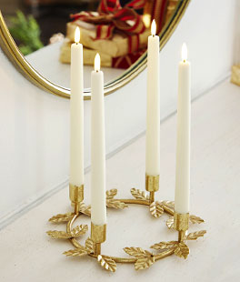 Holly Leaf Taper Candle Holder - From RAZ - NEW