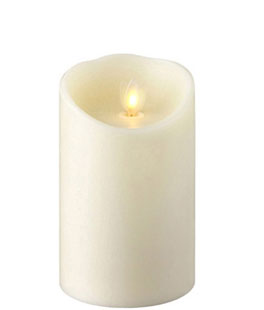 Moving Flame Ivory Candle Battery Operated 3.5 x 5 Timer - Remote Ready