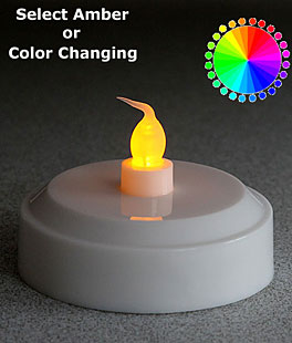 2 in 1 Large Tealight - Color Changing or Amber LED