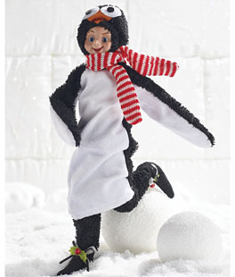 16 Inch Penguin Posable Elf