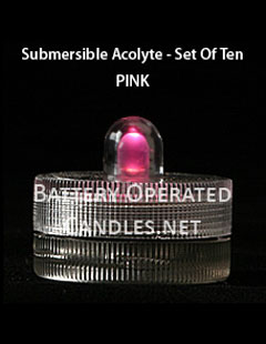 Pink Waterproof Tea Light - Box Of 10