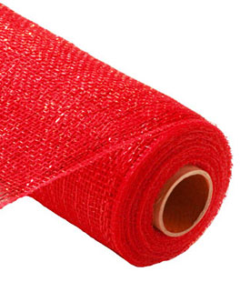Deco Poly Mesh - Metallic Red 21 Inch Roll