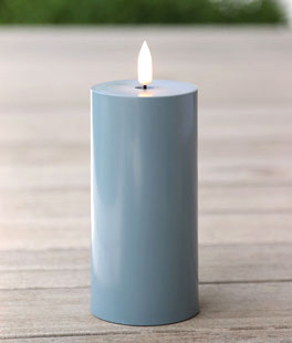 Provence Blue Outdoor Flameless Candles Set of 3 - Timer