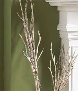 40 Inch Birch Branch With Iridescent Icy Glitter - From RAZ