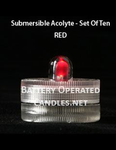 Red Waterproof Tea Light - Box Of 10