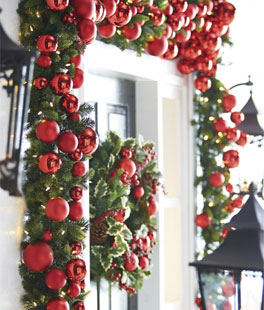 4 Foot Red Christmas Bulb Ornament Garland