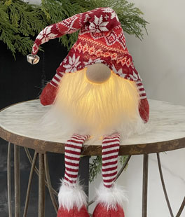 Animated Musical Plush Holiday Gnome Shelf Sitter With Swinging Hat