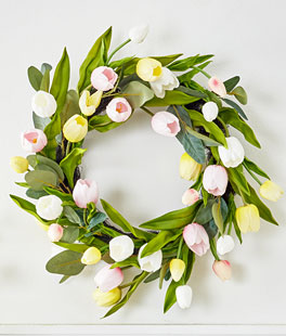 22" Tulip Wreath - From RAZ New 2025