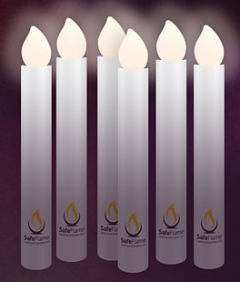 Safe Flame Warm White LED Vigil Candle Batteries Included