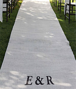 Burlap Wedding Aisle Runner 36 inch x 100 feet Rustic - White