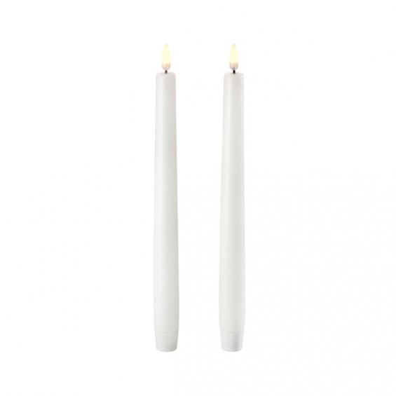 White Unscented Taper Candle